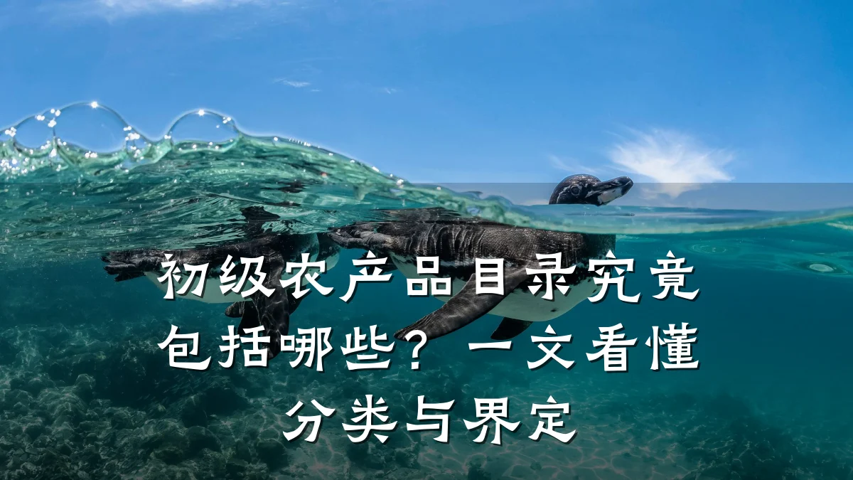 初级农产品目录究竟包括哪些？一文看懂分类与界定