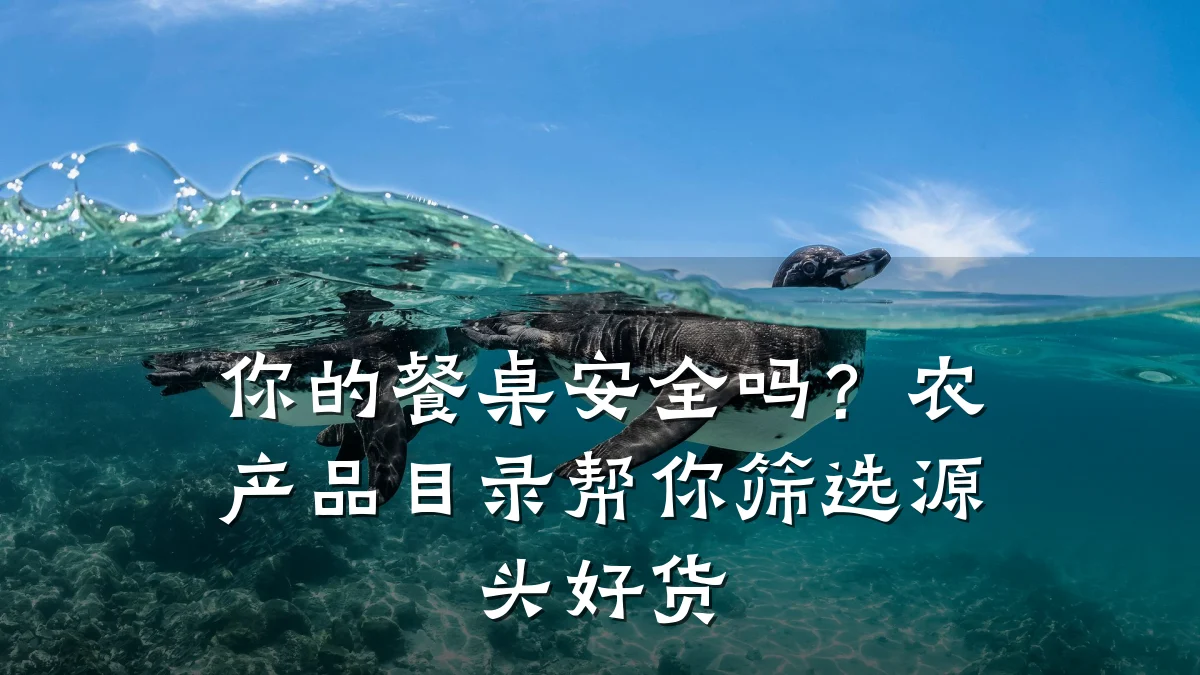 你的餐桌安全吗？农产品目录帮你筛选源头好货