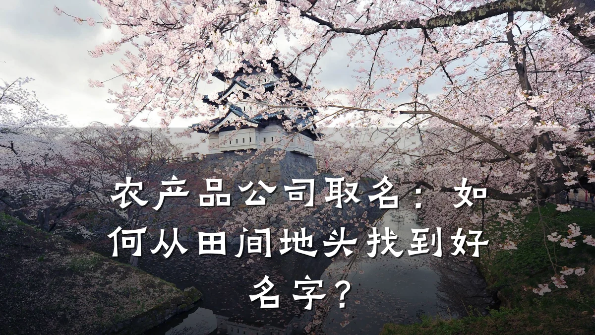 农产品公司取名：如何从田间地头找到好名字？