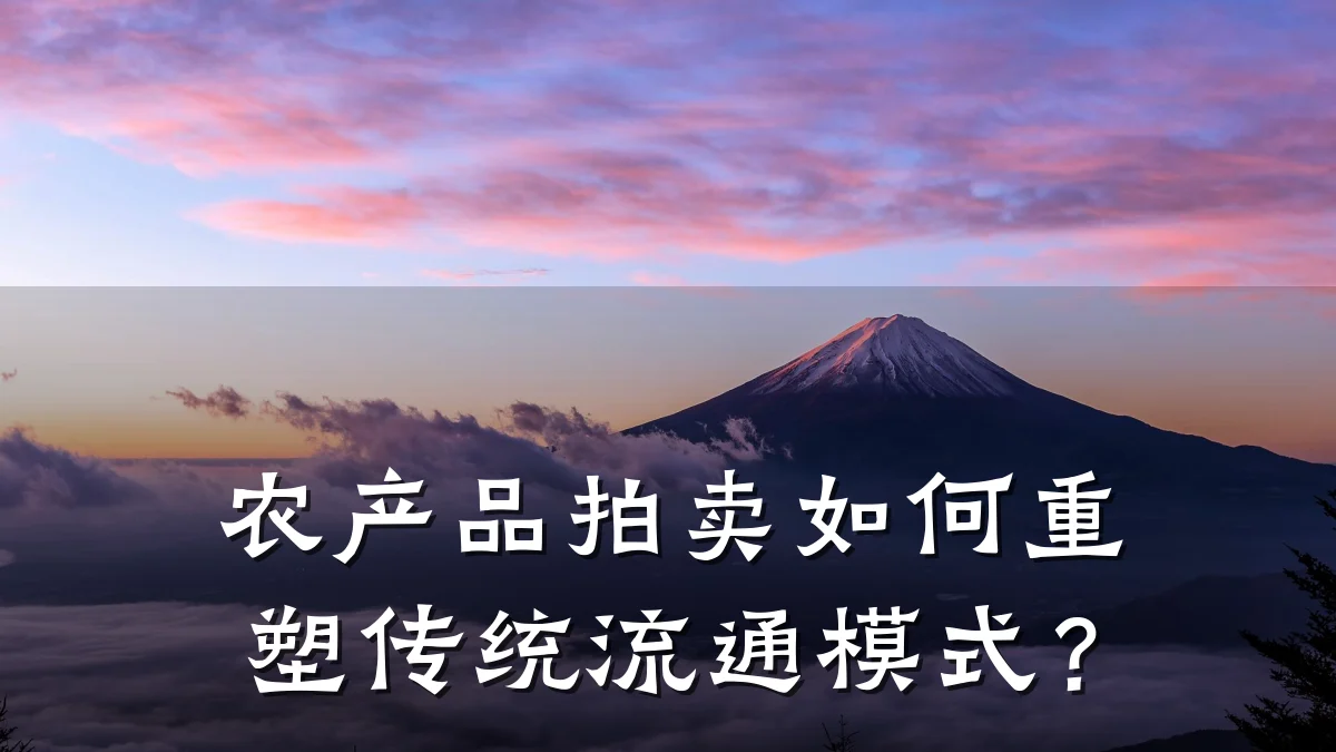 农产品拍卖如何重塑传统流通模式？