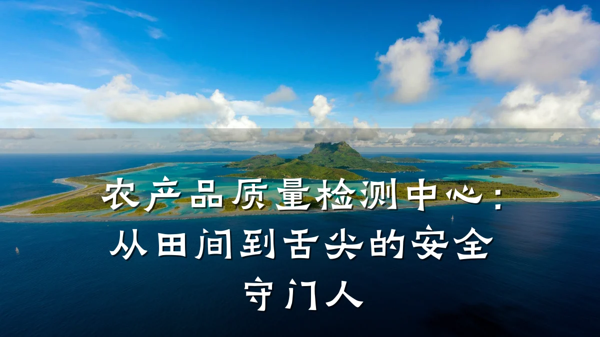 农产品质量检测中心：从田间到舌尖的安全守门人