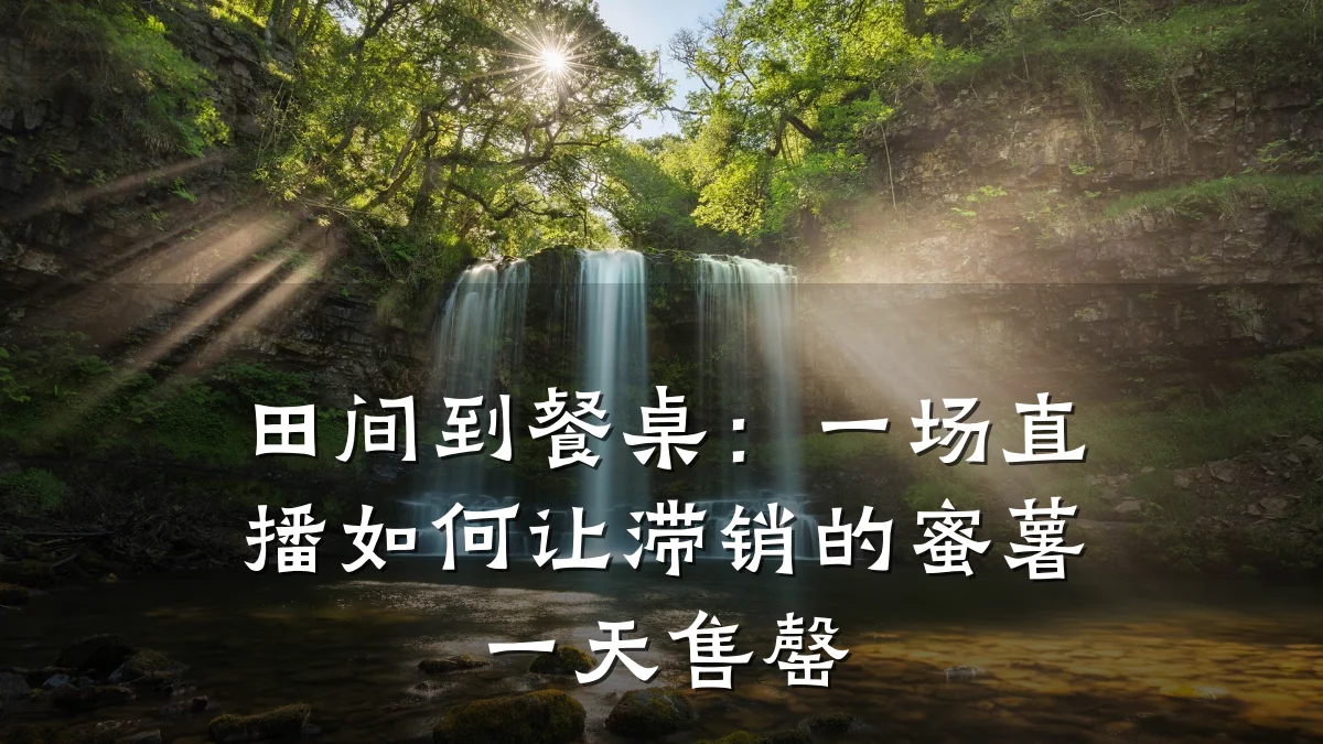 田间到餐桌：一场直播如何让滞销的蜜薯一天售罄