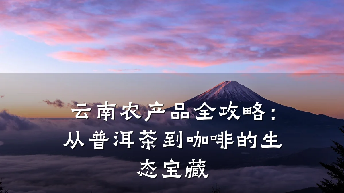 云南农产品全攻略：从普洱茶到咖啡的生态宝藏