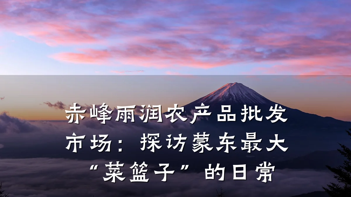 赤峰雨润农产品批发市场：探访蒙东最大“菜篮子”的日常