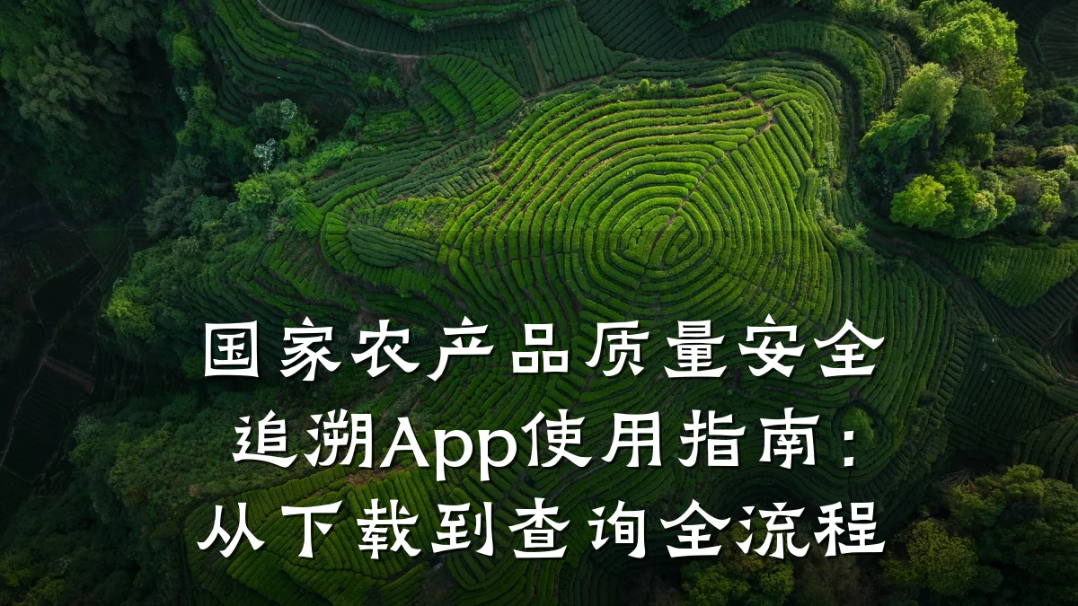 国家农产品质量安全追溯App使用指南：从下载到查询全流程