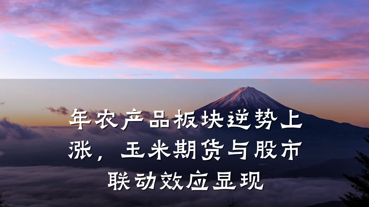 年农产品板块逆势上涨，玉米期货与股市联动效应显现