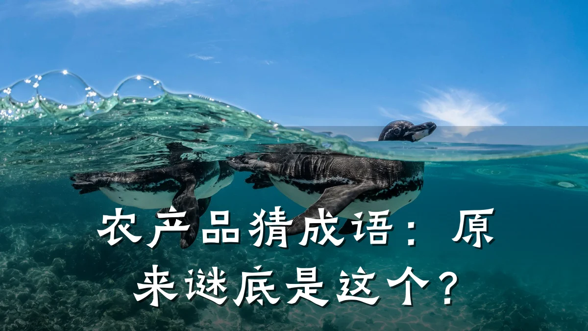 农产品猜成语：原来谜底是这个？