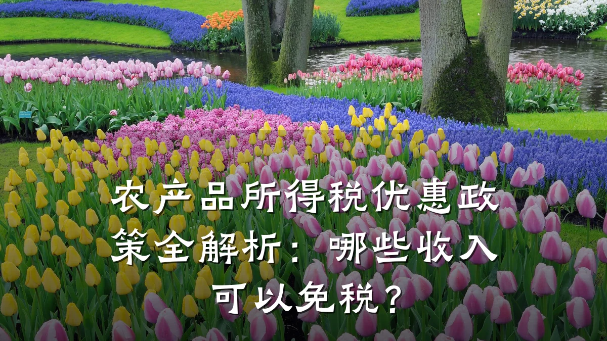 农产品所得税优惠政策全解析:哪些收入可以免税?