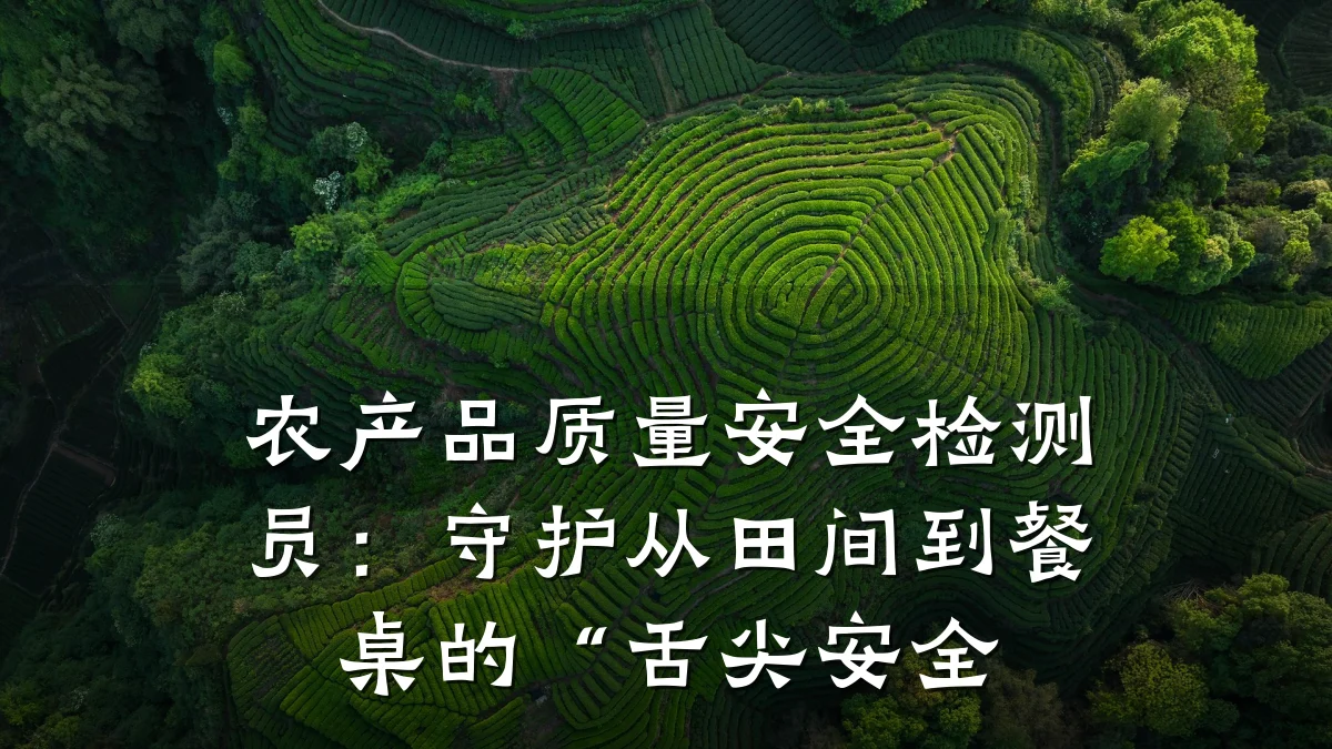 农产品质量安全检测员:守护从田间到餐桌的“舌尖安全