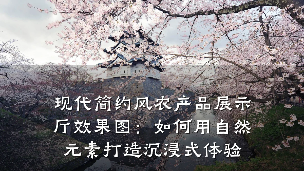 现代简约风农产品展示厅效果图：如何用自然元素打造沉浸式体验