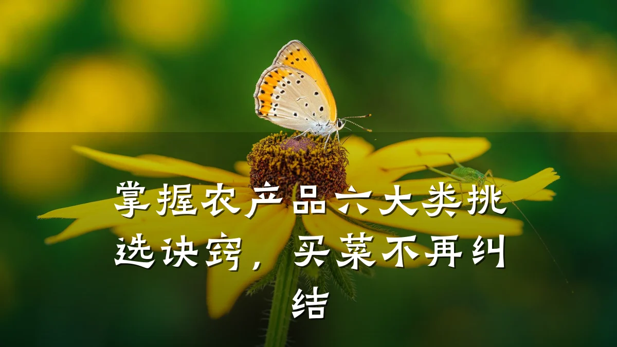掌握农产品六大类挑选诀窍，买菜不再纠结