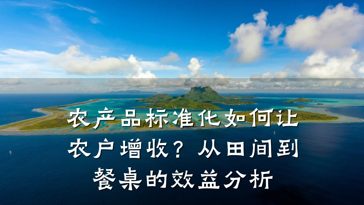 农产品标准化如何让农户增收?从田间到餐桌的效益分析
