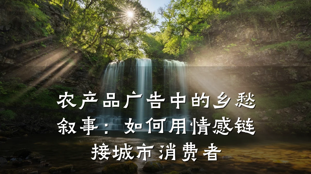 农产品广告中的乡愁叙事:如何用情感链接城市消费者