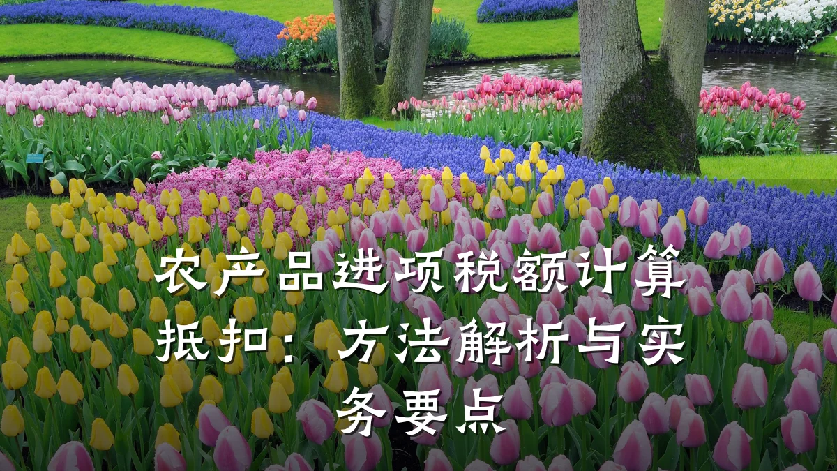 农产品进项税额计算抵扣:方法解析与实务要点