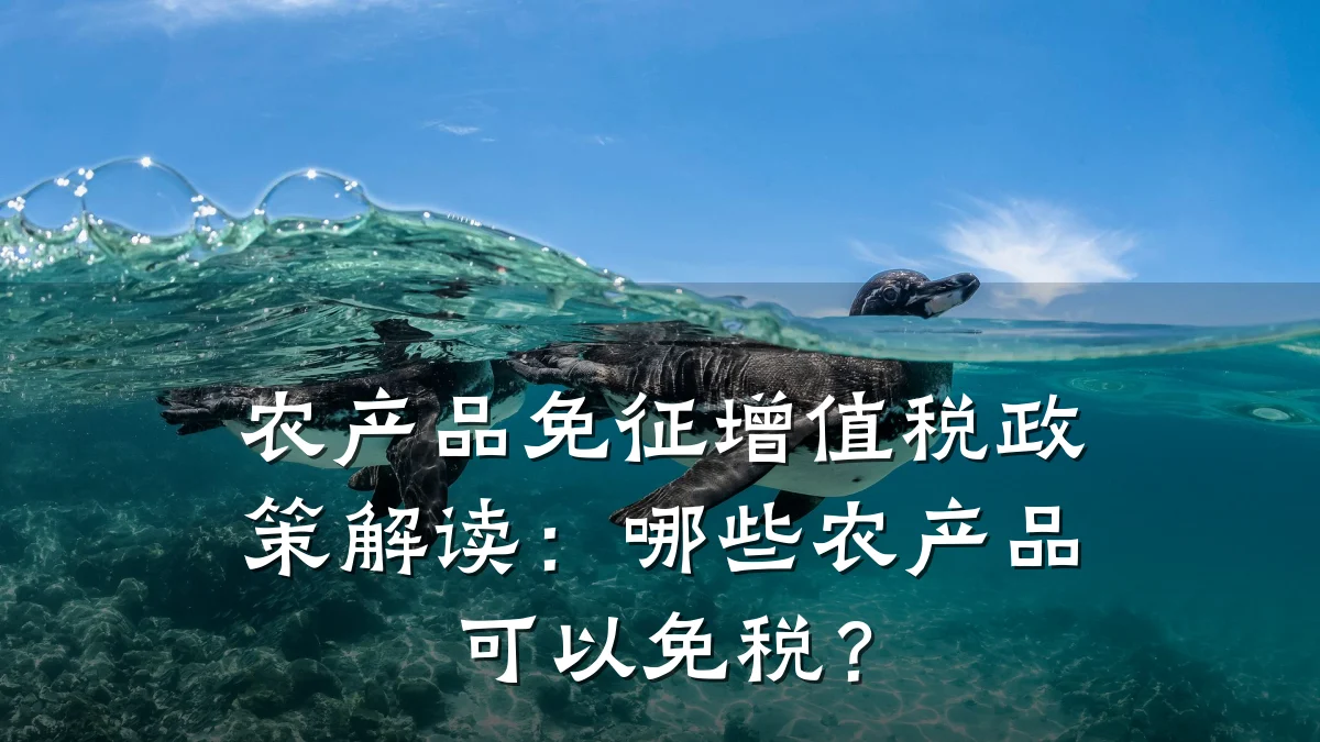 农产品免征增值税政策解读:哪些农产品可以免税?