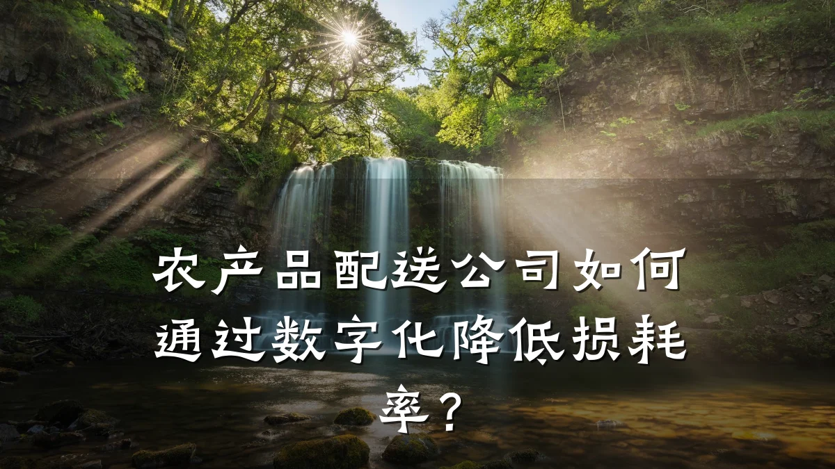 农产品配送公司如何通过数字化降低损耗率?