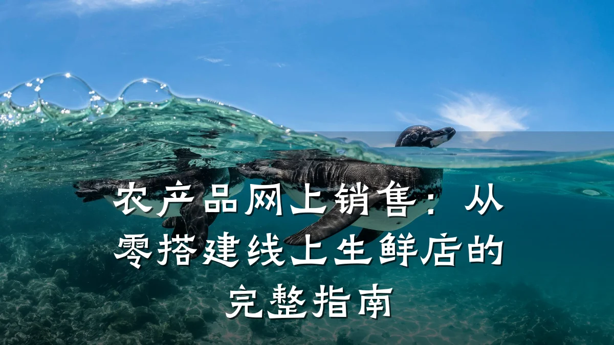 农产品网上销售：从零搭建线上生鲜店的完整指南