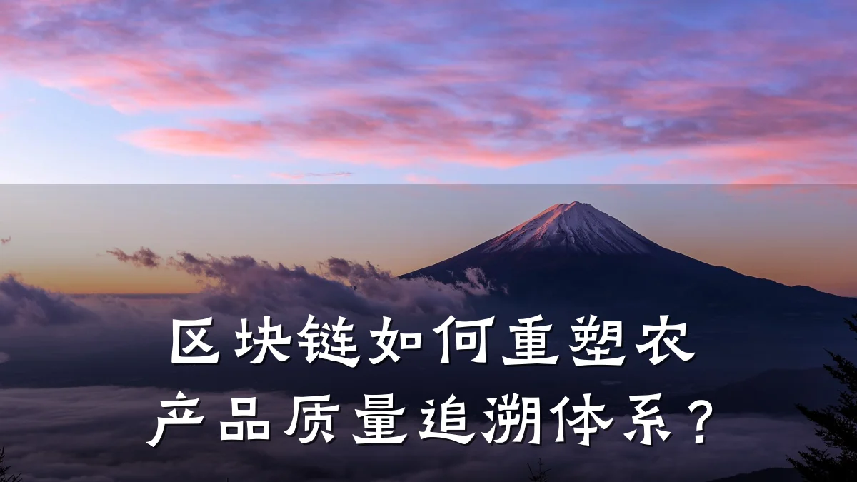区块链如何重塑农产品质量追溯体系？
