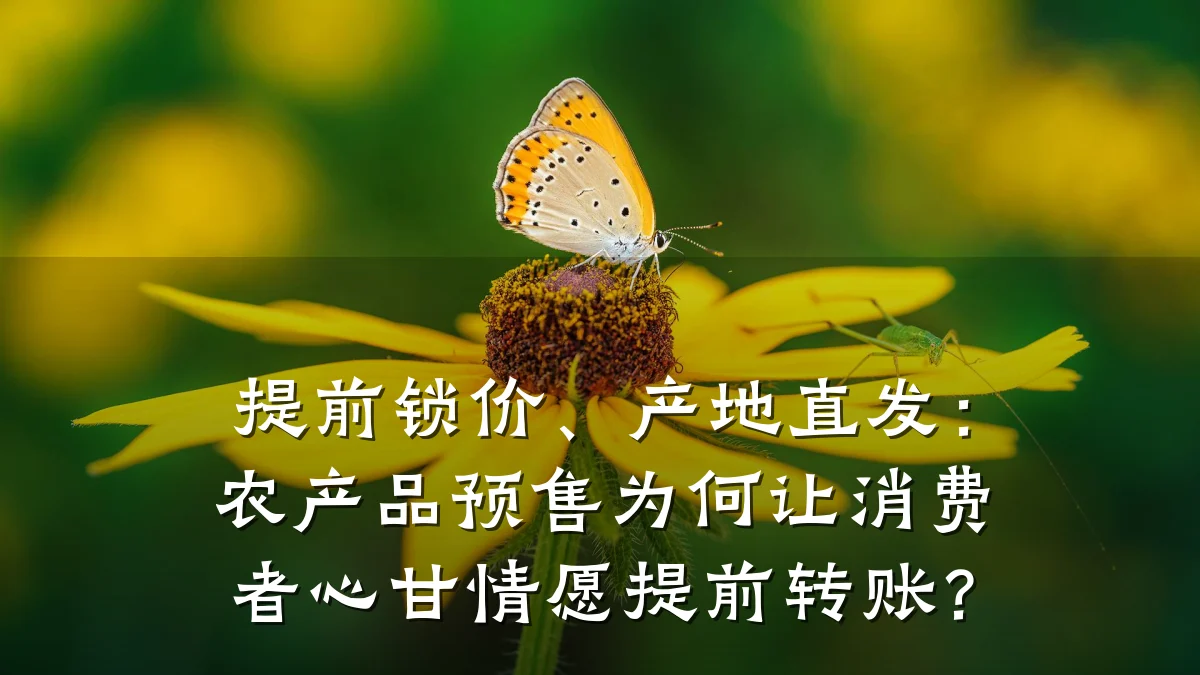 提前锁价、产地直发：农产品预售为何让消费者心甘情愿提前转账？