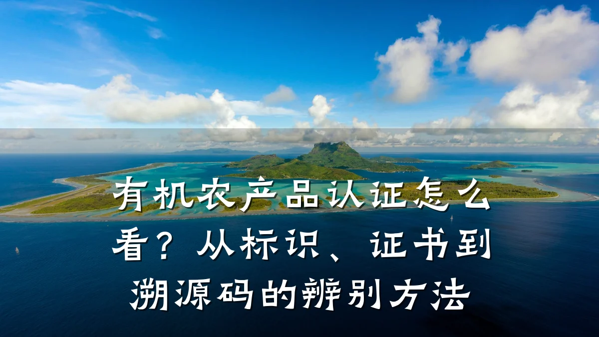 有机农产品认证怎么看?从标识、证书到溯源码的辨别方法