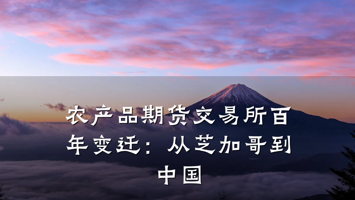 农产品期货交易所百年变迁：从芝加哥到中国